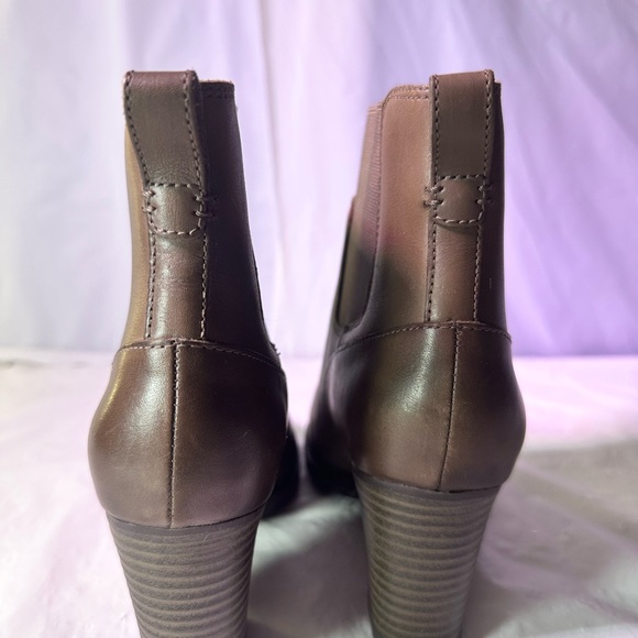 Clarks Dark Brown Heeled Boots - Picture 6 of 10